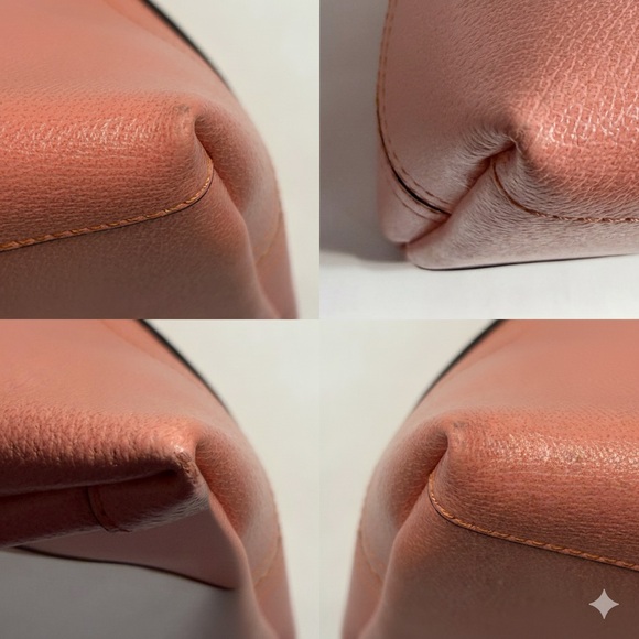 NWT Gianni Chiarini Camelia Pink Leather Dome Bag Satchel W/ Pouch Made in Italy - Picture 14 of 16